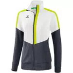 Erima Damen Squad Worker Jacke, Slate Grey/Schwarz/Gelb