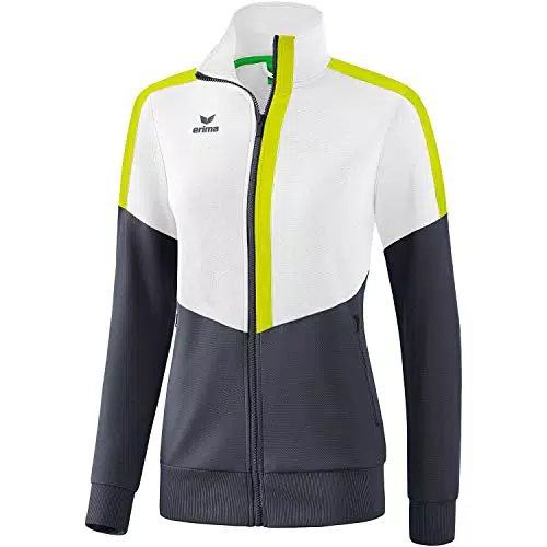 Erima Damen Squad Worker Jacke, Slate Grey/Schwarz/Gelb