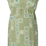 ESPRIT Damen Kleid mit kurzem Ärmel und Allover-Print
