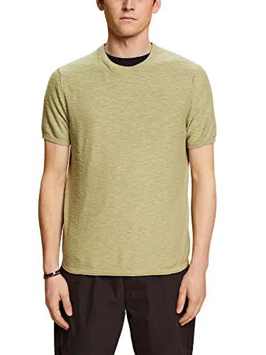 Esprit Kurzarm Pullover aus Baumwoll-Leinenmix