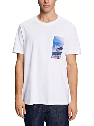 Esprit T-Shirt mit Brustprint aus 100% Baumwolle