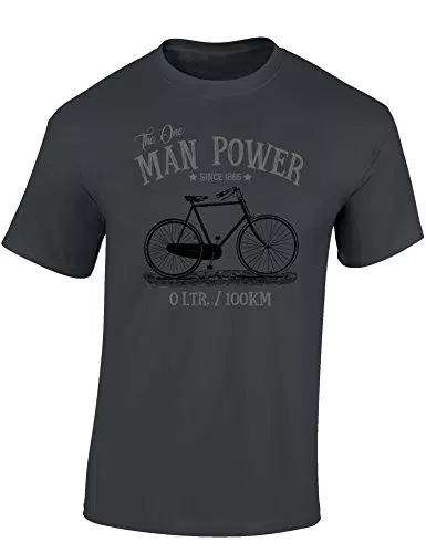 Herren Fahrrad T-Shirt: The One Man Power Sportshirt für Männer