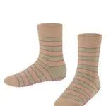 FALKE Unisex Kinder Hausschuh-Socken Simple Stripes K HP Baumwolle rutschhemmende Noppen 1 Paar