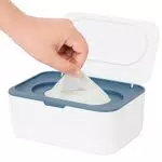 Seposeve Feuchttücher Box für Baby & Erwachsene - Nachfüllbarer Feuchtuchspender, Blau