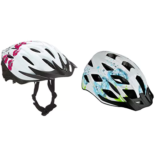 FISCHER Fahrradhelm für Erwachsene, Cityhelm Hawaii & Urban Flower mit beleuchtetem Innenring-System