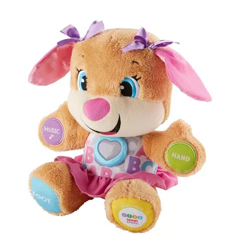 Fisher-Price Lernspaß Hundefreundin Interaktives Lernspielzeug für Babys ab 6 Monaten - Sprechender und singender Hund - Ideal als Geschenk für Mädchen und Jungen