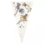 folia 92701 - Schultüte Bastelset SPACE SCHOOL, Bastelmaterial für eine Zuckertüte