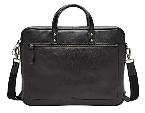 Fossil Herren Tasche Haskell aus Eco-Leder - Schwarze Arbeitstasche