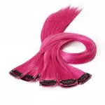 Frcolor Haarverlängerung Clips für Haarteile - Fashion Perücke Klipp in Rose Rot