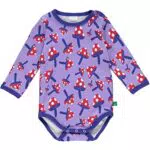 Fred's World by Green Cotton Baby Mädchen Langarm Body Base Layer - Pilzmuster