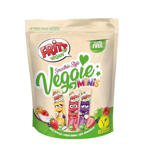 "FRITT Vegan Smoothie Style-Mix Minis - Leckere Mini Kaubonbon-Streifen für Smoothie Liebhaber"
