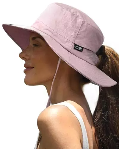 FURTALK UV Schutz Sonnenhut Fischerhut Sommerhut Bucket Hat mit Breiter Krempe