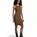 G-STAR RAW Damen Tank Slim Kleid, Braun, X