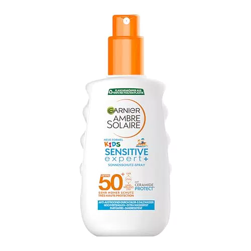 "Garnier Sonnencreme LSF 50+ für Kinder, Wasserfest und resistent gegen Sand"