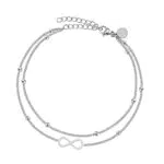 GD GOOD.designs Fußkettchen mit Unendlichkeitszeichen aus Edelstahl für Damen