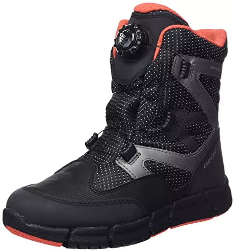 Geox Jungen J Flexyper Boy B Abx Stiefeletten - Schwarz & Orange.