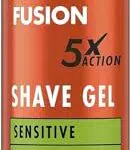 Gillette Fusion Bartpflege Rasiergel für Männer mit Mandelöl - 5-Fach-Wirkung
