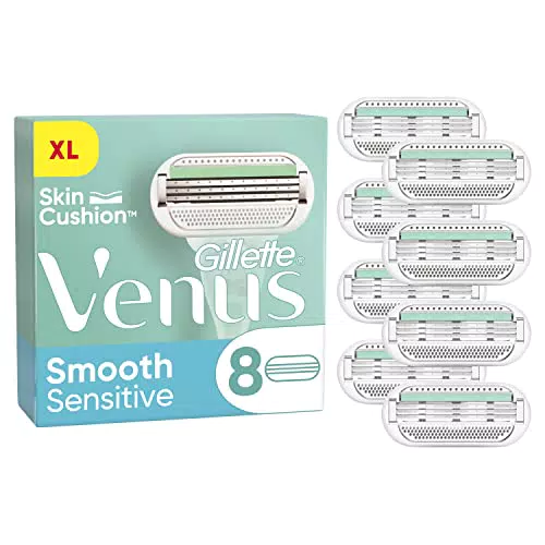 Gillette Venus Smooth Sensitive Rasierklingen für Damenrasierer mit 3-fach Klinge