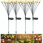 Glovios Firefly Solar Gartenlichter - LED Solarlampen für Außenbereich - Wasserdichte Solarleuchten für Gartenweg und Terrasse - Warm-Weiß