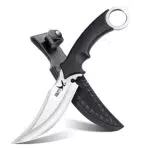 Goldener Vogel Jagdmesser aus 440C-Edelstahl für Camping und Survival, mit Gürtelmesser und Ringgriff