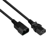 Netzkabel von Good Connections - 0,75 m - Schutzkontakt-Stecker Typ E+F an C13 Kaltgerätebuchse - KUPFERLEITER CU - 0,75 mm² - KALTGERÄTE-Kabel - WEISS