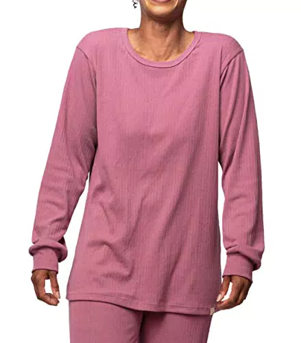 Greenjama Damen Langarm-Shirt aus Derby-Rib, GOTS-Zertifiziert - Pyjamaoberteil