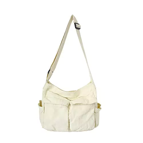 Messenger Bag Canvas Umhängetasche Vintage - Große Kapazität für Jugendliche