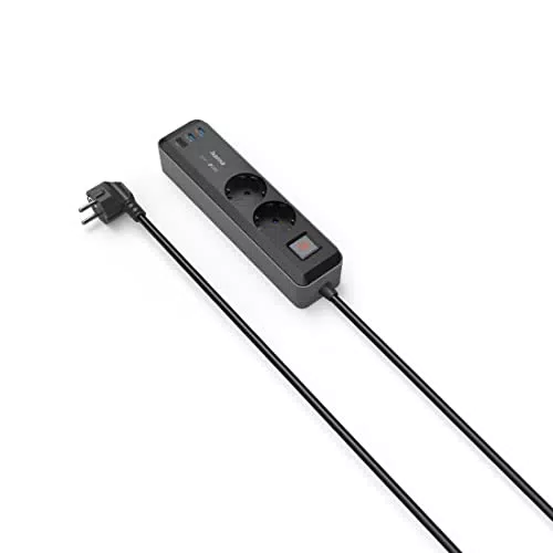 "Hama 5in1 Steckdosenleiste mit USB Ladegerät 65W für Laptop und Mobilgeräte"