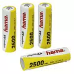 Hama AA Akkus NiMH Batterie 1,2 V (2500 mAh, 4er-Pack)