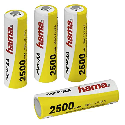 Hama AA Akkus NiMH Batterie 1,2 V (2500 mAh, 4er-Pack)