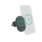 Hama Auto Ladegerät für iPhone - Kfz Handy Ladegerät 15 Watt, kabellos (Magnetisch, Ladeadapter für Lüftungsgitter, Wireless Charging) - Schwarz
