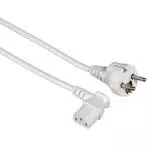 Hama Netzkabel für Kaltgeräte 5m 90 Grad gewinkelt - Stromkabel für PC, Monitor, Drucker, PS3