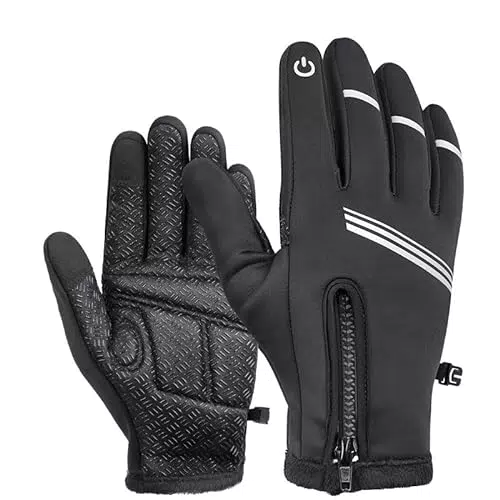 HASAGEI Fahrradhandschuhe Warme Winddichte Winter Radfahren Handschuhe rutschfeste Touchscreen Handschuhe MTB-Handschuhe Vollfinger Outdoor Sports Handschuhe Radsporthandschuhe für Herren Damen