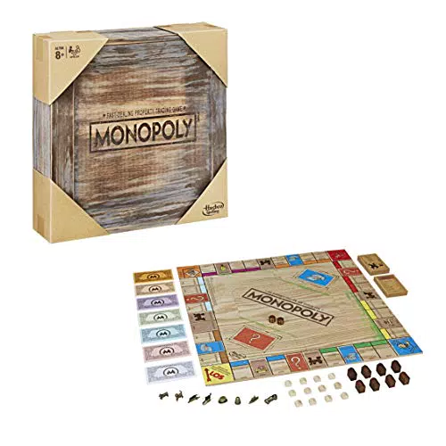 Hasbro Gaming Monopoly Rustic Woods - Retro Edition für Sammler - Deutsche Sprache - Exklusiv bei Amazon