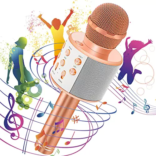 Kinder Karaoke Mikrofon mit Bluetooth - Tolles Geschenk für Jungen und Mädchen ab 4 Jahren
