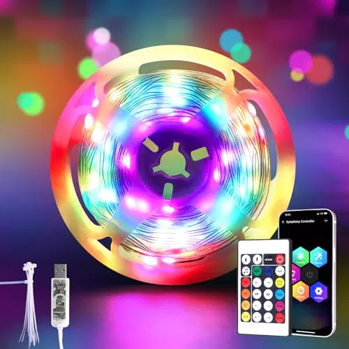 LED Strip von HELESIN mit Bluetooth Fernbedienung und App - Farbwechsel und Musik Sync