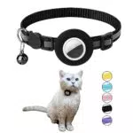 Hepplly Reflektierendes Katzenhalsband mit Airtag Halter und Glocke