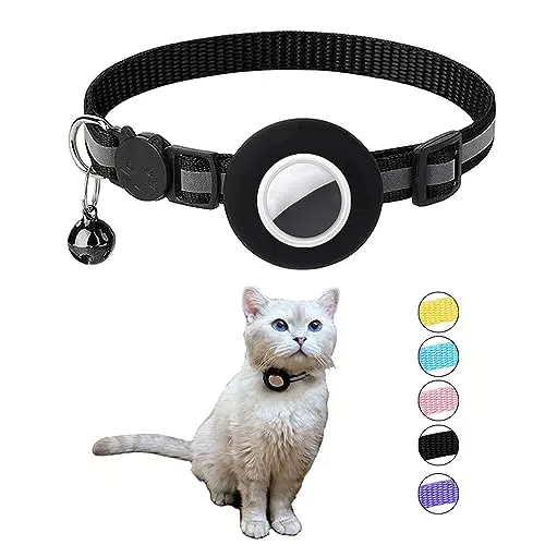 "Hepplly Reflektierendes Katzenhalsband mit Airtag Halter und Glocke"