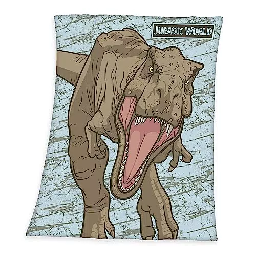 Jurassic World Fleecedecke aus Polyester, 130 x 170 cm