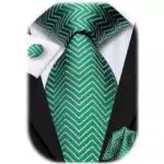 Hi-Tie Herren Krawatte Set aus Seide für Weihnachten, Hochzeit und Party