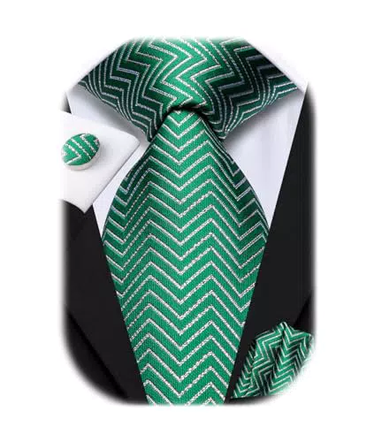 Hi-Tie Herren Krawatte Set aus Seide für Weihnachten, Hochzeit und Party