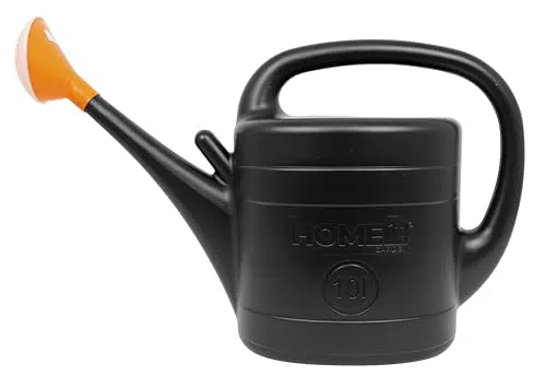 Gießkanne für Garten und Büro mit Brausekopf - 10 Liter - Schwarz.