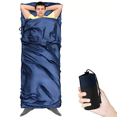 Schlafsack aus Mikrofaser für Hostels und Camping - Ideal für Reisen