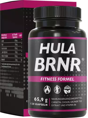 HULA BRNR - Fitness Formel mit Vitamin B6, Cholin, L-Carnitin und Grüner Tee Extrakt