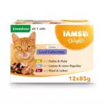Iams Delights Land Collection Katzenfutter Nass - Multipack mit Fleisch Sorten in Sauce