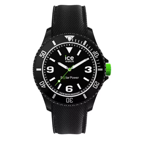 Ice-Watch Herrenuhr mit Silikonarmband - Schwarzes Solar-Modell