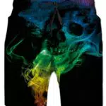 IDGREATIM Herren Badehose 3D Bunte Wolf Print lustige Lounge Wear Hosen Pyjama Bottoms Jogger Lounge Hosen mit Tasche M