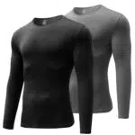INNERSY Thermounterwäsche Herren Oberteil Winter Ski Unterwäsche Funktionsunterwäsche Warm 2 Pack