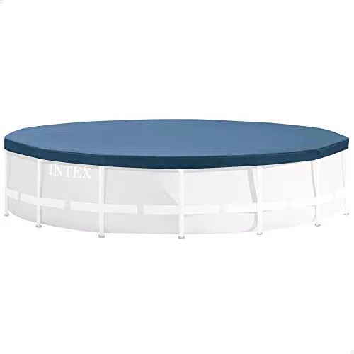 Intex Poolabdeckplane für Metal und Prism Frame Pool - Ø 366 cm - Dunkelblau