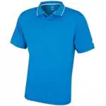 Island Green Herren Golf Polo Hemd mit Yoke-Detail - Sky Azure